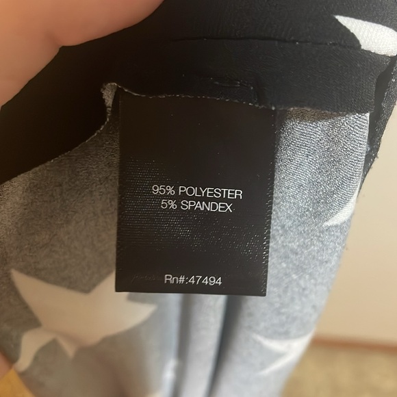 Norma Kamali V-Neck Star Print Pattern Black White Maxi Dress Size Medium - Picture 10 of 15